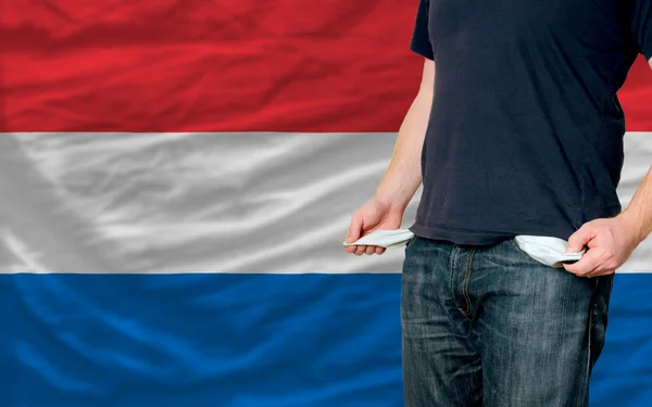 Dopad recese na mladý muž a společnost v Holandsku — Stock fotografie