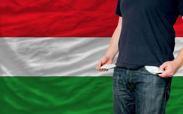 Gevolgen van de recessie op jonge mens en maatschappij in Hongarije — Stockfoto
