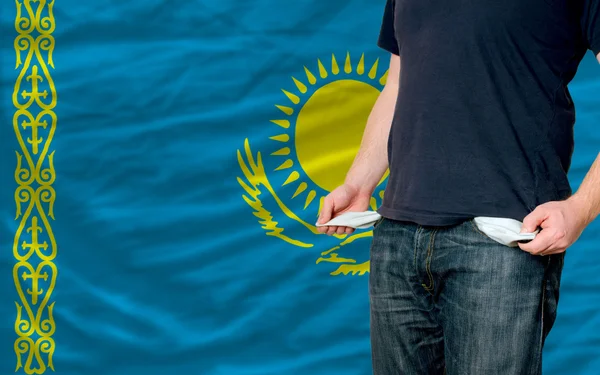 Recession impact on young man and society in kazakhstan — Stock Photo, Image