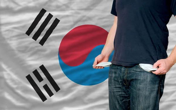 Влияние рецессии на молодых людей и общество в Южной Корее — стоковое фото