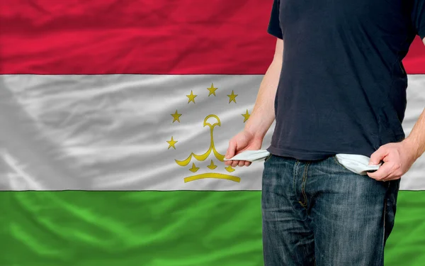 Recession impact on young man and society in tajikistan — Stock Photo, Image