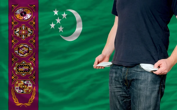 Recession impact on young man and society in turkmenistan — Stock Photo, Image