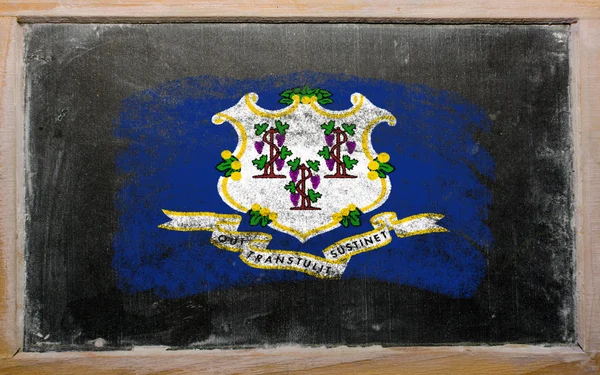 Flag of US state of colorado on connecticut painted with chalk — Stock Photo, Image