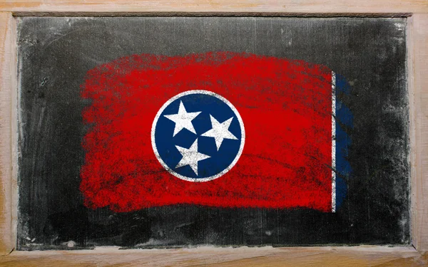 Flag of US state of tennessee on blackboard painted with chalk — Stock Photo, Image
