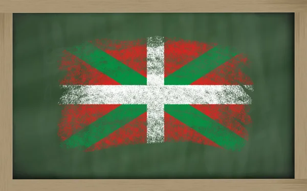 Vlajka Baskicka na tabule s křídou — Stock fotografie
