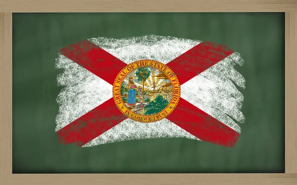 Флаг американского штата Флорида на доске окрашен мелом — стоковое фото
