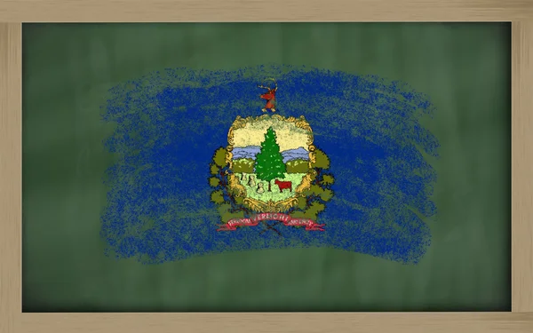 Bandera del estado estadounidense de Vermont en pizarra pintada con tiza — Foto de Stock