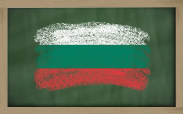 Drapeau national de bulgaria sur tableau noir peint à la craie — Photo