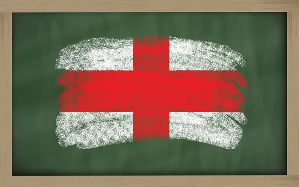 在黑板上用粉笔绘制的英格兰国旗 — 图库照片