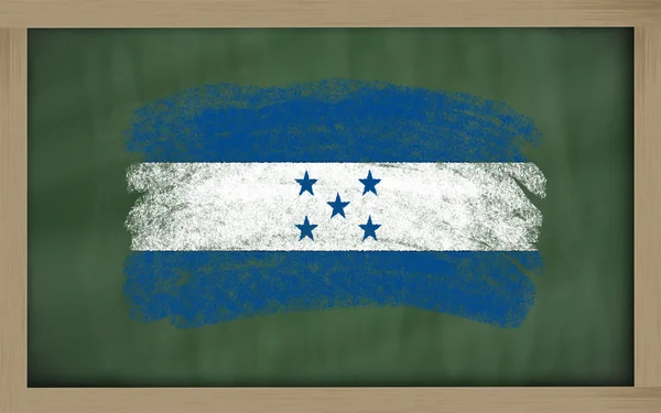 National flag of honduras on blackboard painted with chalk — Stock Photo, Image