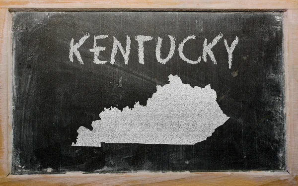 Mappa schematica di noi stato del Kentucky sulla lavagna — Foto Stock
