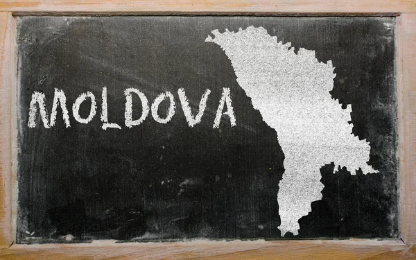 Osnovy mapa Moldavska na tabuli — Stock fotografie