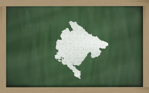 Mapa przeglądowa Czarnogóry na tablicy — Zdjęcie stockowe