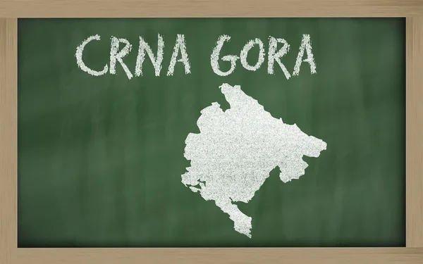 Carte générale de montenegro sur le tableau noir — Photo