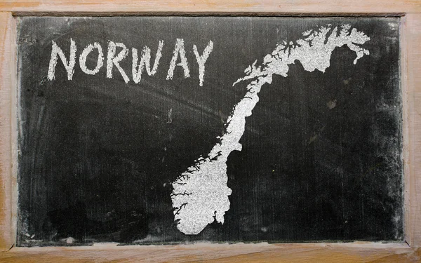 Карта Норвегии на доске объявлений — стоковое фото