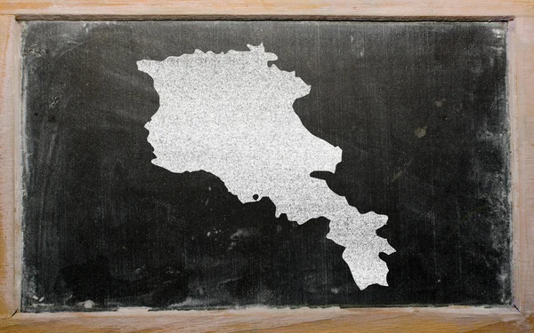 Mapa do esboço de armenia no quadro negro — Fotografia de Stock