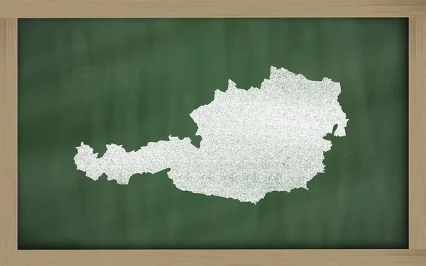 Mapa przeglądowa Austrii na tablicy — Zdjęcie stockowe