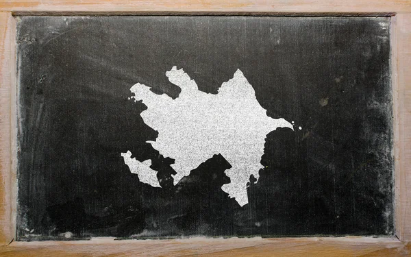 Mapa do esboço de azerbaijan no quadro negro — Fotografia de Stock
