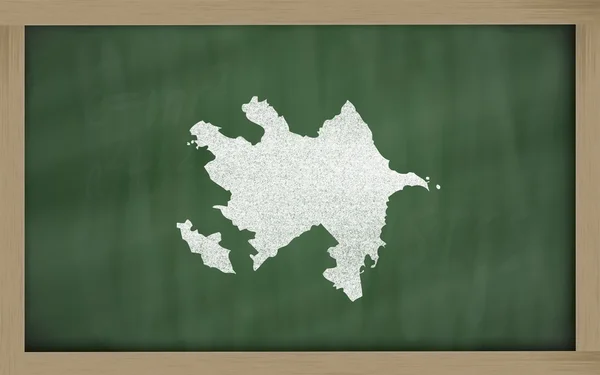 Контур карта Азербайджан на дошці — стокове фото