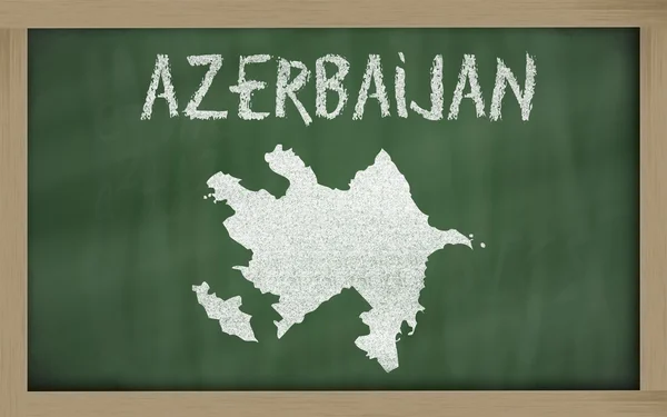 Osnovy mapa Ázerbájdžánu na tabuli — Stock fotografie
