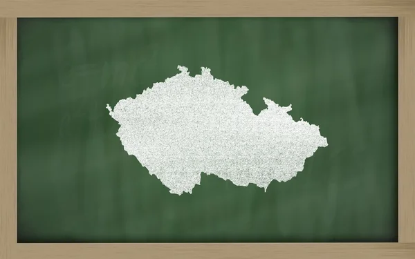 Mapa przeglądowa Czech na tablicy — Zdjęcie stockowe