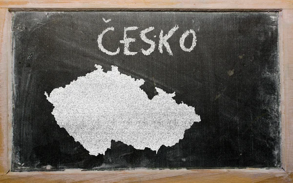 Mappa schematica del ceco sulla lavagna — Foto Stock