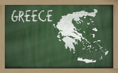 anahat yazı tahtası üzerinde Yunanistan Haritası