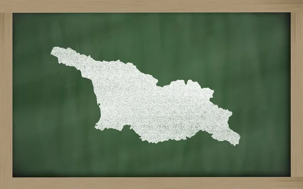 Umrisskarte von Georgien auf Tafel — Stockfoto