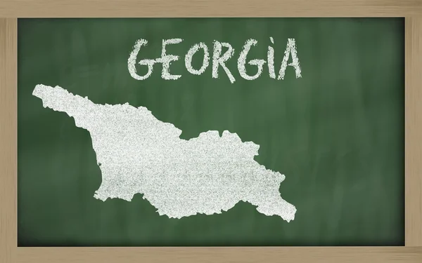 Carte schématique de la géorgie sur tableau noir — Photo