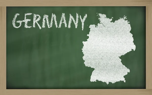 Mapa del contorno de Alemania en pizarra — Foto de Stock