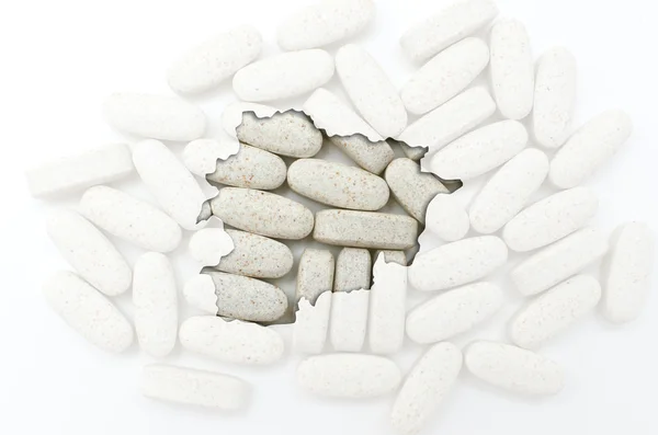Konturkarta över andorra med transparent piller i bakgrunden — Stockfoto