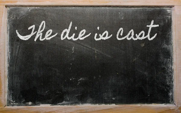 W スクール黒板に書かれた - は、ダイカスト - 式 — ストック写真