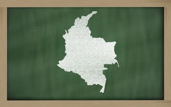 Carte de la Colombie sur le tableau noir — Photo