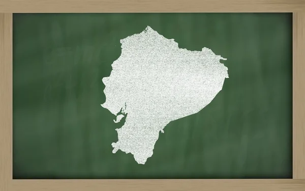 Umrisskarte von Ecuador auf Tafel — Stockfoto