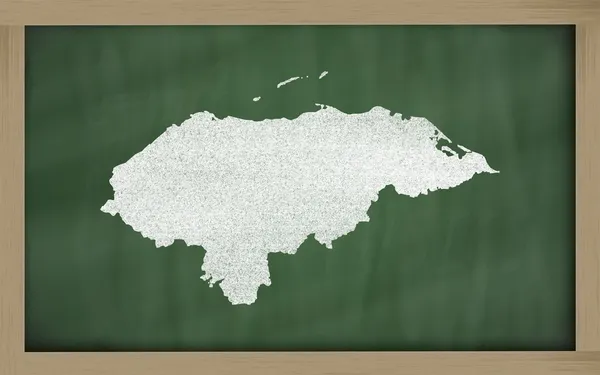 Mapa do esboço de honduras no quadro negro — Fotografia de Stock
