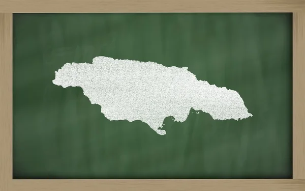 黑板上的牙买加大纲地图 — 图库照片