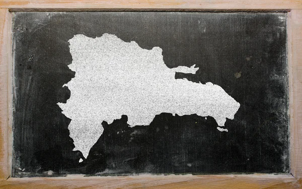 Anahat yazı tahtası üzerinde Dominik Haritası — Stok fotoğraf
