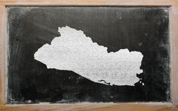 Mapa przeglądowa el Salvador na tablicy — Zdjęcie stockowe