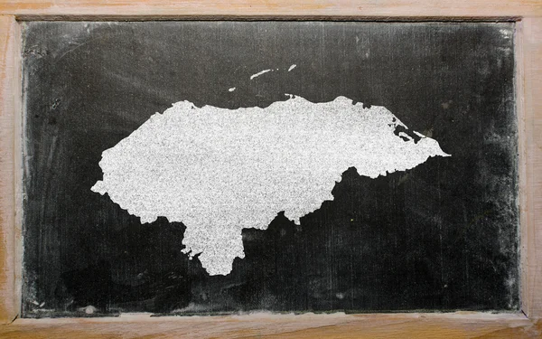 黑板上的洪都拉斯大纲地图 — 图库照片