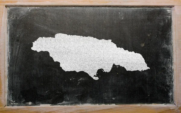 Mapa esquemático de jamaica en pizarra — Foto de Stock
