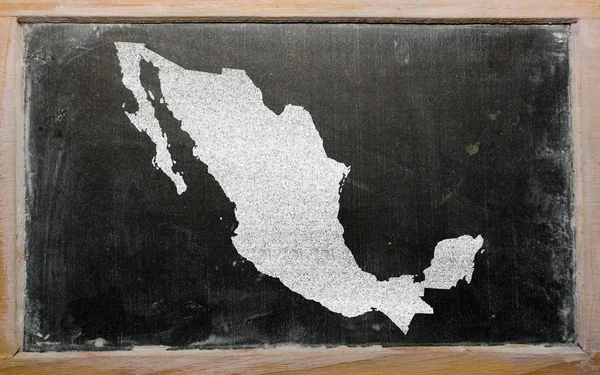 Carte du Mexique sur le tableau noir — Photo