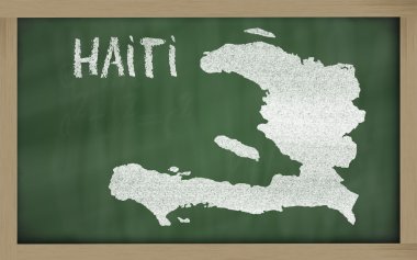 anahat yazı tahtası üzerinde haiti Haritası