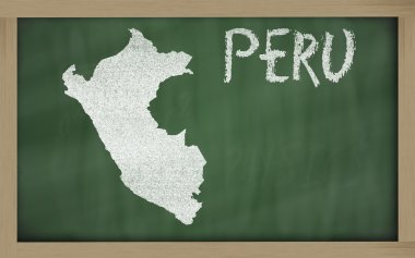 anahat yazı tahtası üzerinde peru Haritası