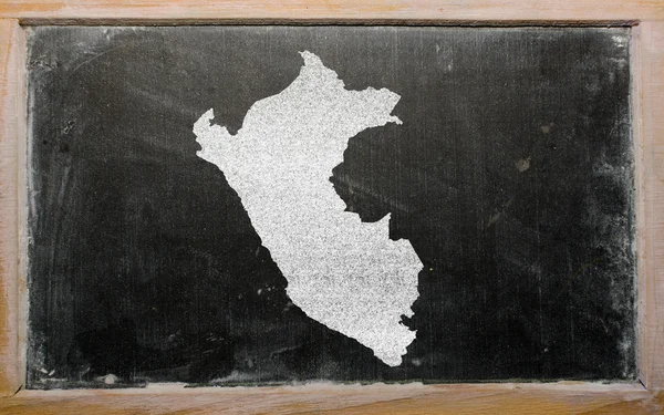 Περίγραμμα του Περού στο blackboard — Φωτογραφία Αρχείου