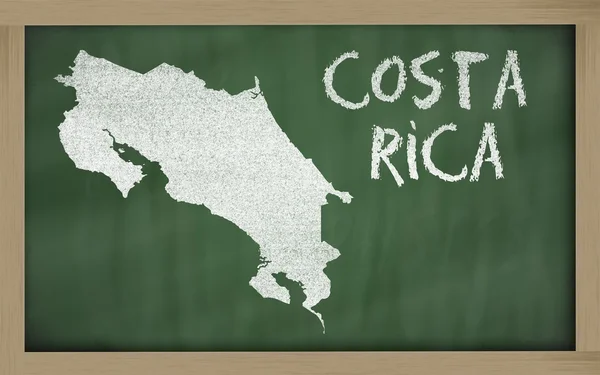 Περίγραμμα της Κόστα Ρίκα στο blackboard — Φωτογραφία Αρχείου
