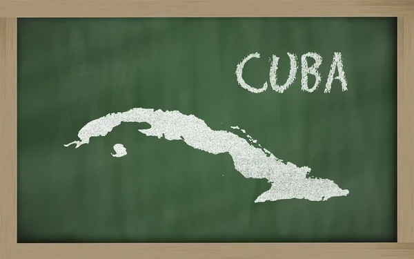 Osnovy mapa Kuby na tabuli — Stock fotografie