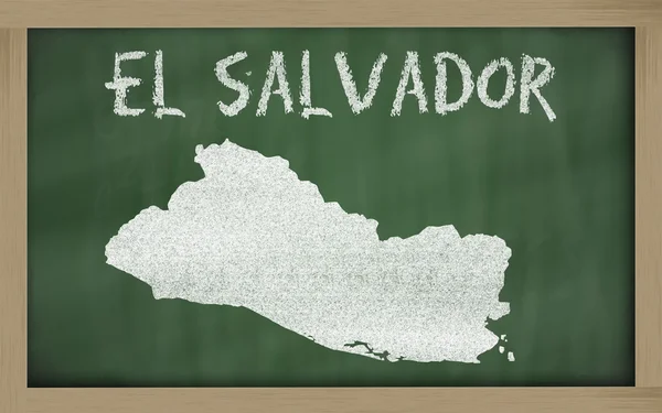 Anahat yazı tahtası üzerinde el salvador Haritası — Stok fotoğraf