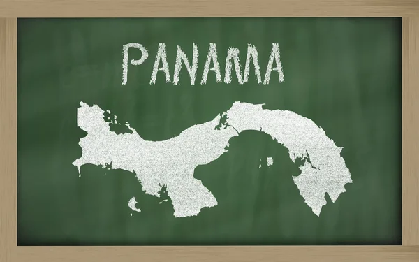 Carte schématique de panama sur le tableau noir — Photo