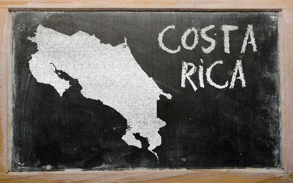 Obrys mapy Kostarika na tabuli — Stock fotografie