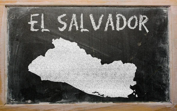 黒板にエルサルバドルの概要マップ — ストック写真